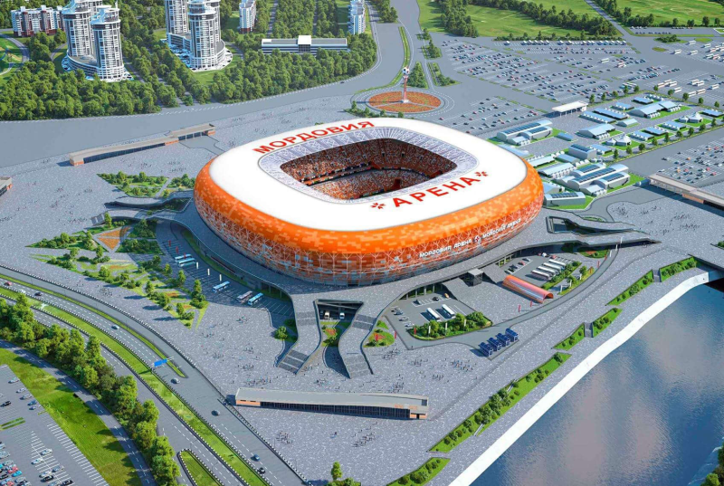 The Mordovia Arena in Saransk, Russia.