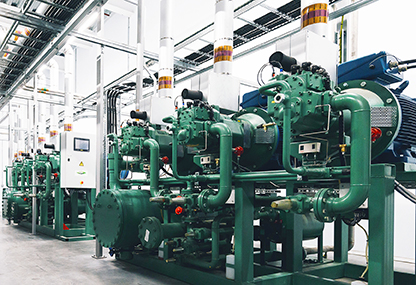 The Ammonia Compressor Packs side by side.