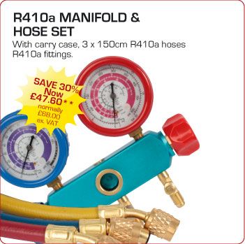 Save 30% on R410a Manifold and Hose Sets