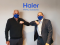 Easy Air Conditioning Managing Director Neal Gooding and Haier HVAC Solutions European General Manager Bob Cowlard welcome the new agreement.