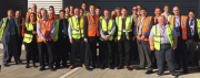 Chief executive Paul McLaughlin (centre) with B&ES colleagues during the Heathrow visit. Chief executive Paul McLaughlin (centre) with B&ES colleagues during the Heathrow visit.